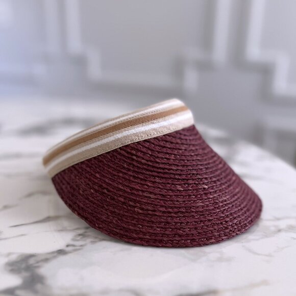NWT - Helen Kaminski Bianca Visor - Orchid w/ Nougat Stripe?? main image 4